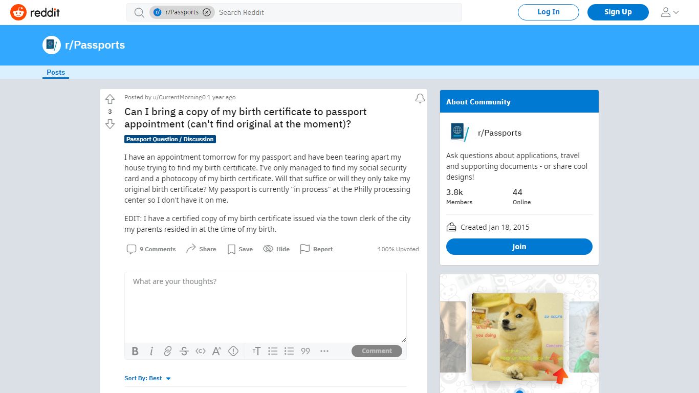 Can I bring a copy of my birth certificate to passport ... - reddit
